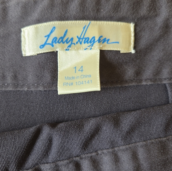 Women's Lady Hagen High Waist Charcoal Gray Golf Skort Size 14 - Picture 4 of 5